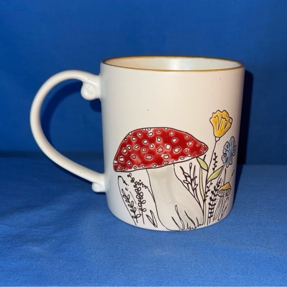 Anthropologie Mushroom Floral Mug - Picture 2 of 4
